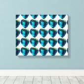 Heart Sky-blue Leinwanddruck (Insitu (Holzboden))