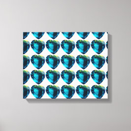 Heart Sky-blue Leinwanddruck