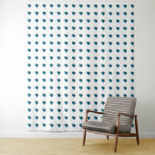 Heart Sky-blue Wandteppich (Beispiel)