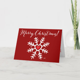 Heart Snowflake Weihnachten | rot