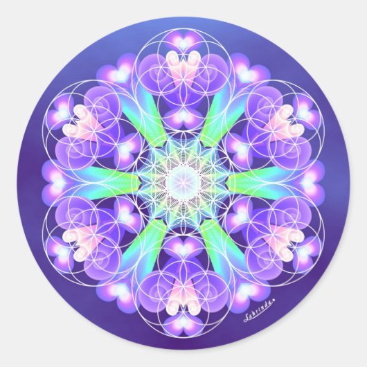 Heart Song Runder Aufkleber (Vorderseite)