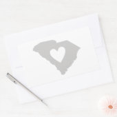 Heart South Carolina Staat Silhouette Rechteckiger Aufkleber (Umschlag)