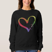 Heart Space Ship Exploration Solar Space Aerospace Sweatshirt (Vorderseite)