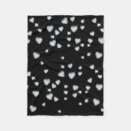 Heart Sparkle Diamonds Fleecedecke