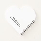 Heart Spiral Notebook Notizblock (Rückseite)