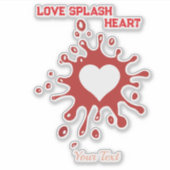 Heart Splash Art – Creative Love Expression Design Aufkleber (Vorderseite)