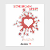 Heart Splash Art – Creative Love Expression Design Aufkleber (Blatt)