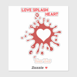 Heart Splash Art – Creative Love Expression Design Aufkleber