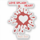 Heart Splash Art – Creative Love Expression Design Aufkleber (Vorderseite)