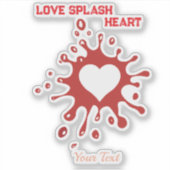 Heart Splash Art – Creative Love Expression Design Aufkleber (Vorderseite)