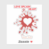 Heart Splash Art – Creative Love Expression Design Aufkleber (Blatt)
