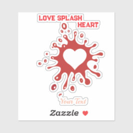 Heart Splash Art – Creative Love Expression Design Aufkleber