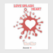 Heart Splash Art – Creative Love Expression Design Aufkleber (Blatt)