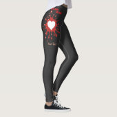 Heart Splash Art – Creative Love Expression Design Leggings (Rechts)