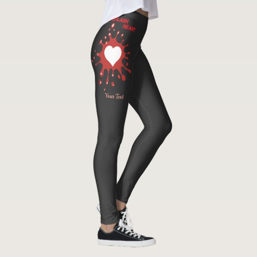 Heart Splash Art – Creative Love Expression Design Leggings (Rechts)