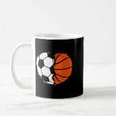 Heart Srts Soccer Basketball Ball Lover Valentines Kaffeetasse (Links)