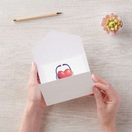 Heart & Stethoscope Greeting Card Wird Thank You H All In One Einladung (Video)