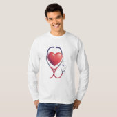 Heart Stethoscope Love Sweatshirt T-Shirt (Vorne ganz)