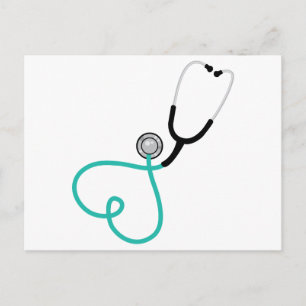 Heart Stethoscope Postkarte
