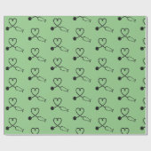 Heart Stethoscope Wrapping Paper Geschenkpapier (Flach)