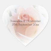 Heart Sticker Peach Pink Rosenknospe (Vorderseite)