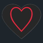 Heart Stickers<br><div class="desc">Herzsticker in Schwarz und Rot. Passen Sie diesen Aufkleber an oder kaufen Sie,  wie es ist.</div>