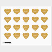 Heart Stickers 50. Hochzeit Golden Jubiläum 50 (Blatt)