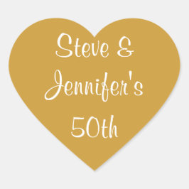 Heart Stickers 50. Hochzeit Golden Jubiläum 50