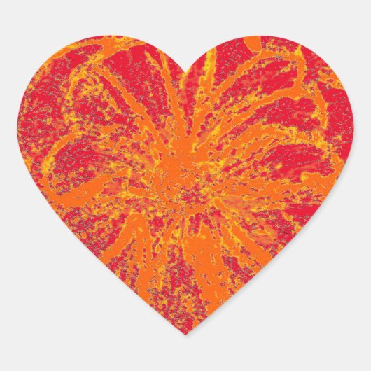 Heart Stickers Red Gerbera (Vorderseite)