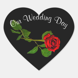 Heart Stickers, Siegel Umschläge, Rote Rose Collec Herz-Aufkleber