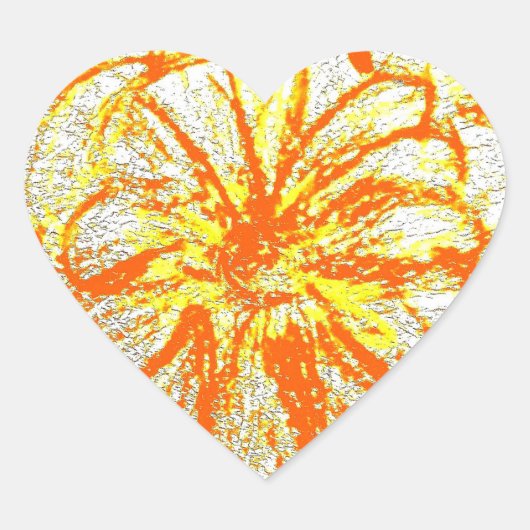 Heart Stickers Yellow Gerbera (Vorderseite)