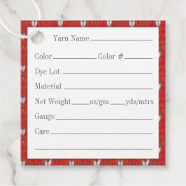 HEART STRICK 2" Quadratgarnmarken Geschenkanhänger