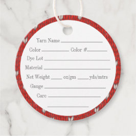 HEART STRICK 2" Rundgarntags Geschenkanhänger