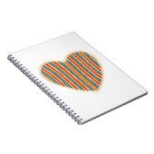 Heart Stripes Notebook Notizblock (Rechte Seite)