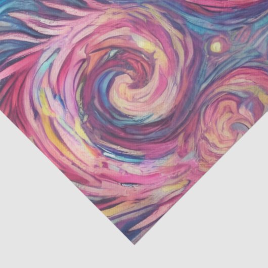 Heart Sun Stars Wirbel Whimsical Decoupage Seidenpapier (Detail)