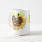 Heart Sunflower Kaffeetasse (Vorderseite Links)