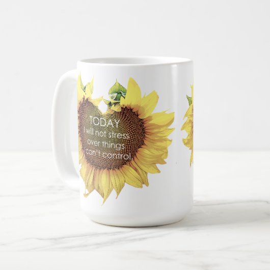 Heart Sunflower Kaffeetasse (Vorderseite Links)