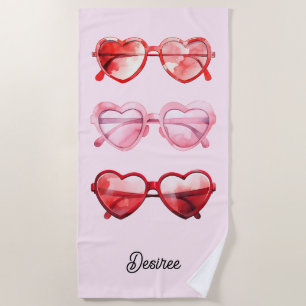 Heart Sunnies Bridesmaid Girls Trip Strandtuch