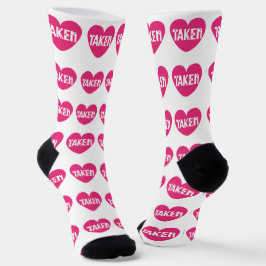 Heart Taken Valentine Socken