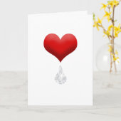 Heart Tears Karte (Gelbe Blume)