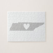 Heart Tennessee Staat Silhouette Puzzle (Horizontal)