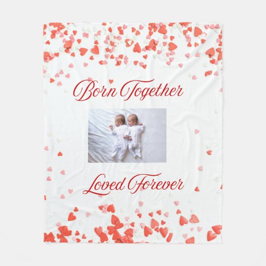 Heart Theme Twin  Fleecedecke (Vorderseite)