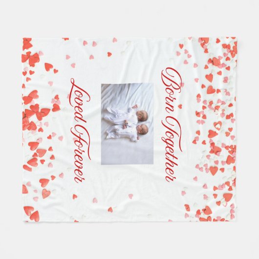 Heart Theme Twin  Fleecedecke (Vorderseite (Horizontal))