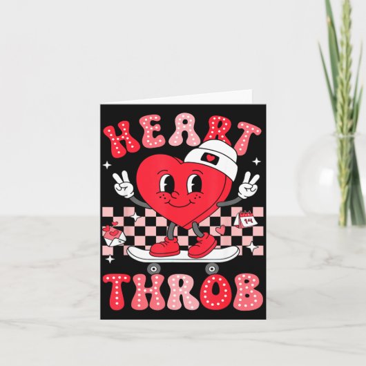 Heart Throb Groovy Valentine Toddler Men Boys Cute Karte (Vorderseite)