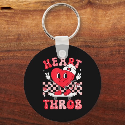 Heart Throb Groovy Valentine Toddler Men Boys Cute Schlüsselanhänger (Vorderseite)