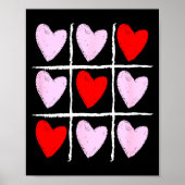 Heart Tic Tac Toe Valentines Day  Poster (Vorne)