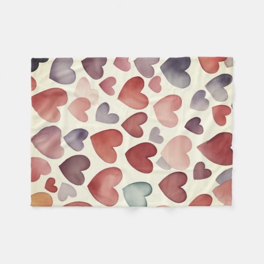 Heart to Hearts Fleece Blanket (Vorderseite (Horizontal))
