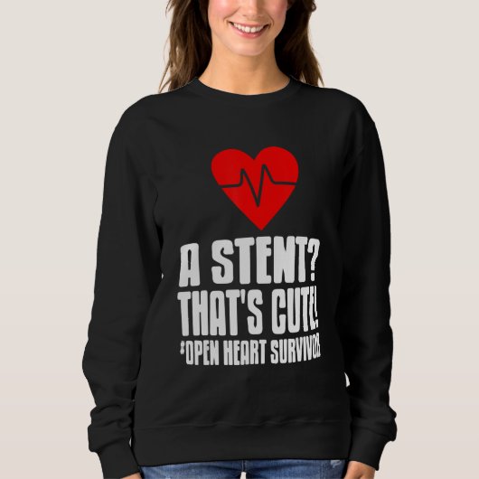 Heart Transplan Survivor Design for Post Attack Re Sweatshirt (Vorderseite)