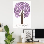 Heart Tree - 150 Signature Guest Book Alternative Poster (Heimbüro)