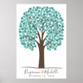 Heart Tree - 200 Signature Guest Book Alternative Poster (Vorne)